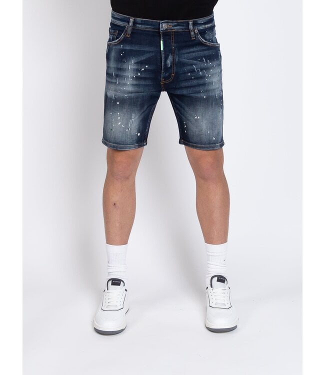 Mybrand Jeans short Green label-Dark blue