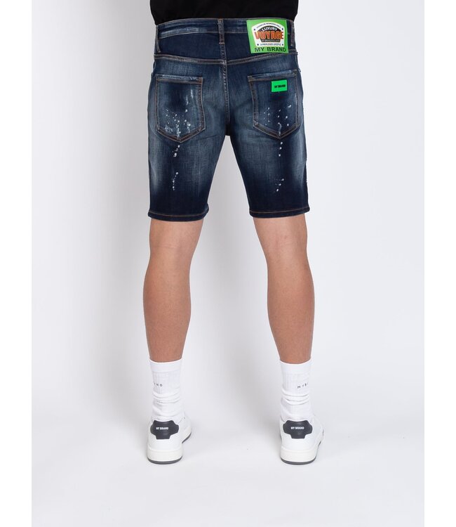 Mybrand Jeans short Green label-Dark blue
