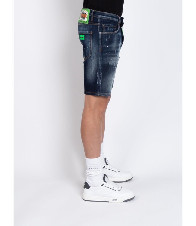 Mybrand Jeans short Green label-Dark blue
