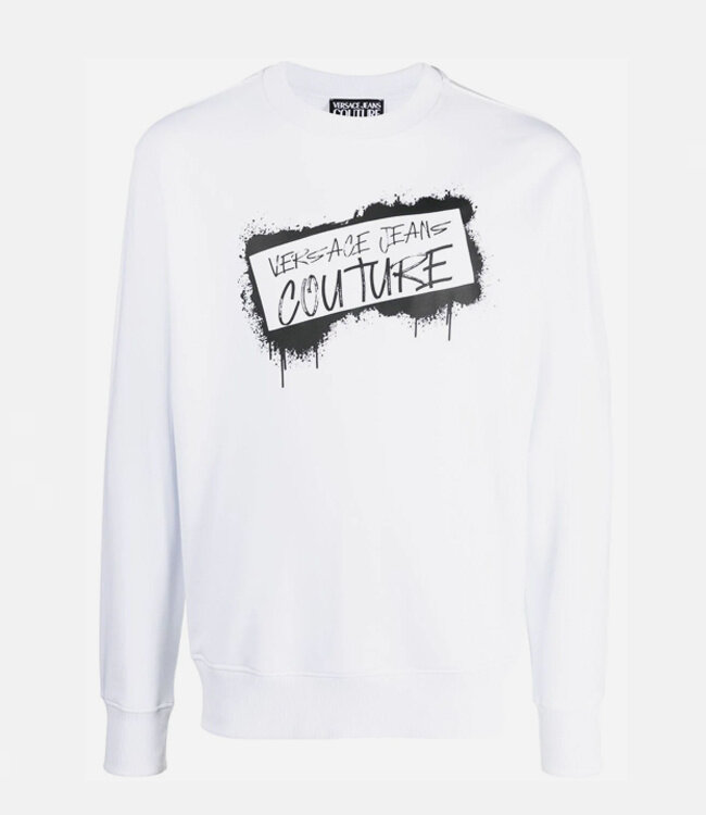 Versace Jeans couture Sweater Graffiti Logo-White