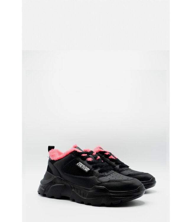 Versace Jeans couture Woman Sneaker Fondo Speedtrack-Black rose fur