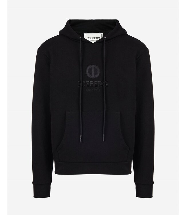 ICEBERG Hoodie Planet logo-Black