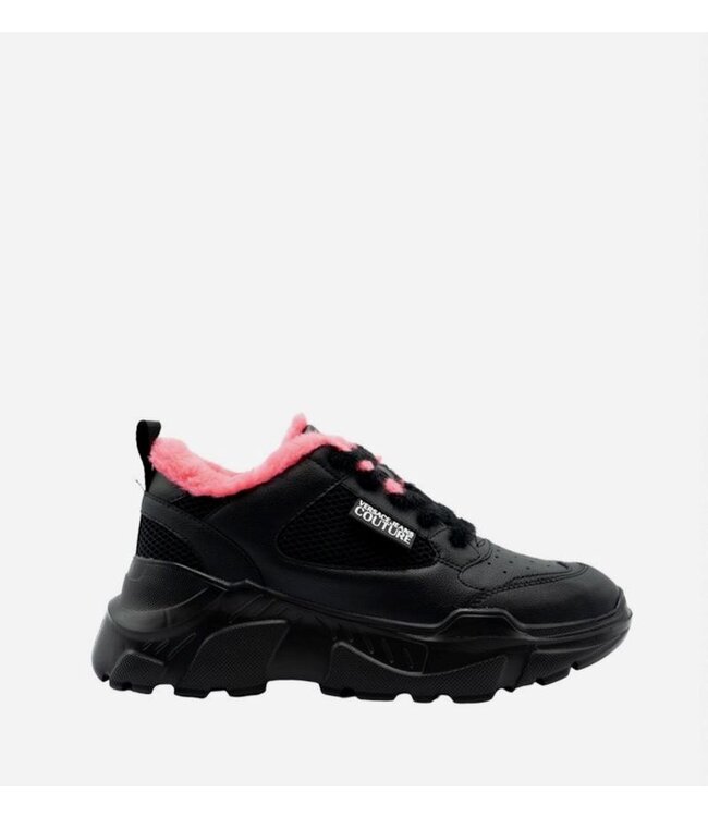 Versace Jeans couture Woman Sneaker Fondo Speedtrack-Black rose fur