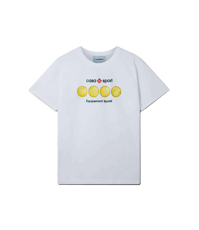 CASABLANCA Casa Sport Tennis Balls T-Shirt-White