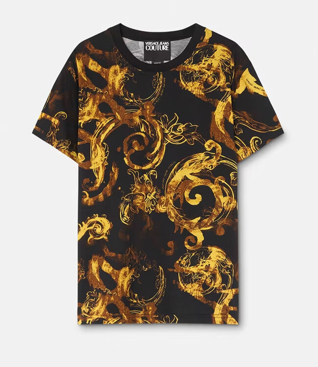Versace Jeans couture Tee  Watercolour Baroque-Black