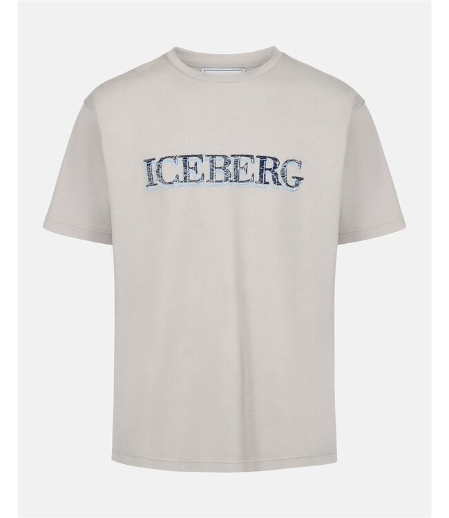 ICEBERG Oversized Tee Broderie Logo-Light grey