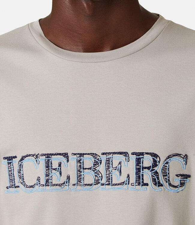 ICEBERG Oversized Tee Broderie Logo-Light grey
