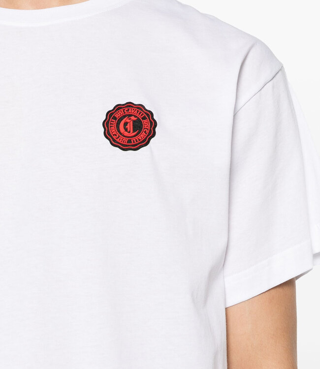 Just Cavalli Tee Patch Wave Logo-White