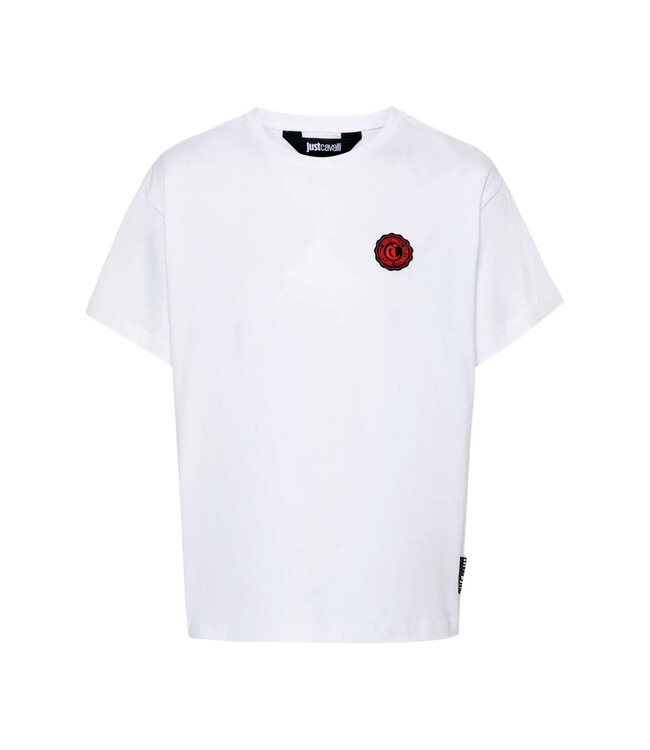 Just Cavalli Tee Patch Wave Logo-White