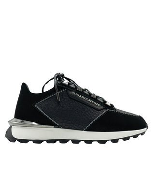 Benjamin Berner Sneaker Cosmo matt Crocodile-Black