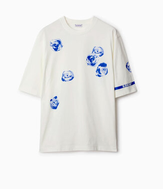 Burberry Tee Rose print-White