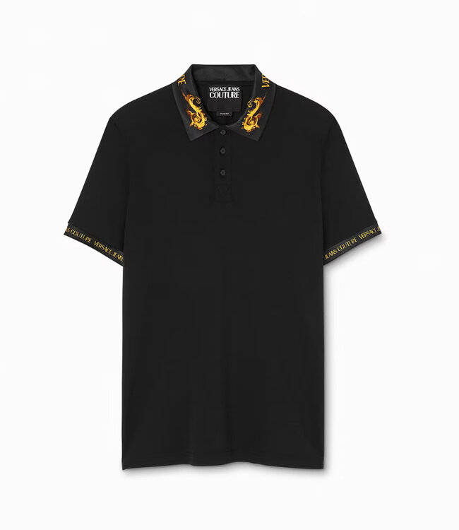 Versace Jeans couture Watercolour Couture Polo-Black