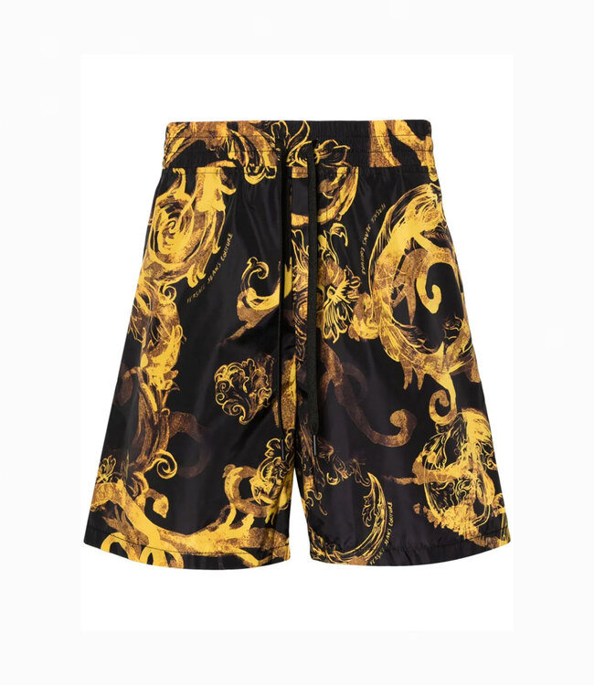 Versace Jeans couture Short Watercolour print -Black gold