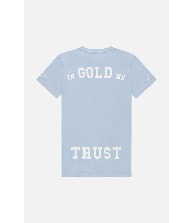 In gold we trust Tee the Pusha-Light blue 089