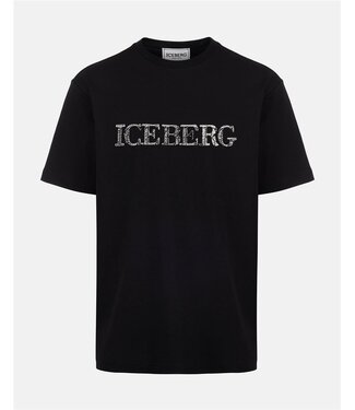 ICEBERG Oversized Tee Broderie Logo-Black