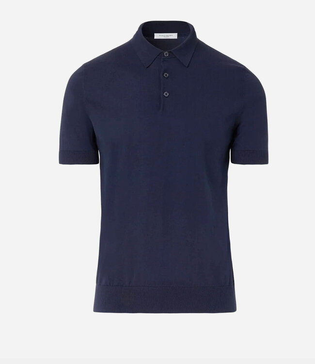 Paolo Pecora Milano Knitted Polo-Navy