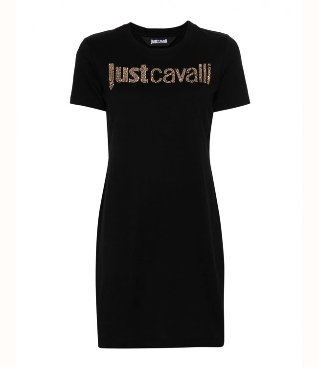 Just Cavalli Mini dress Studs Logo-Black