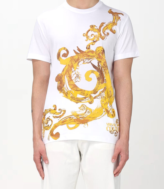 Versace Jeans couture Tee Watercolour couture-White-gold-