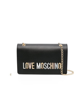 Love moschino Womans logo-lettering shoulder bag-Black