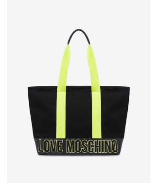 Love moschino Womans Canvas Shopper Bag-Black