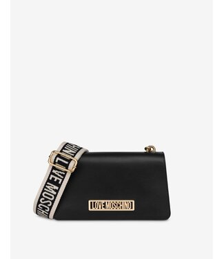 Love moschino Webbing Strap Shoulder Bag-Black