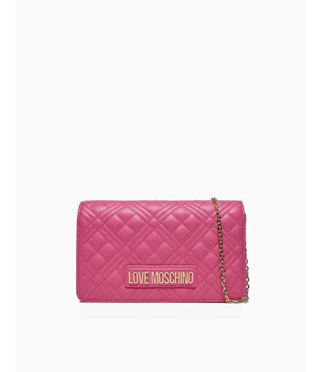 Love moschino Crossbody Quilted Bag with Gold logo-Fuxia-JC4079PP1ILA0615