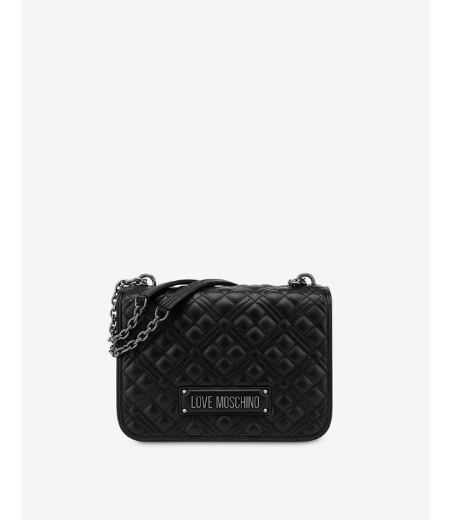 Love moschino Quilted Shoulder Bag-Black