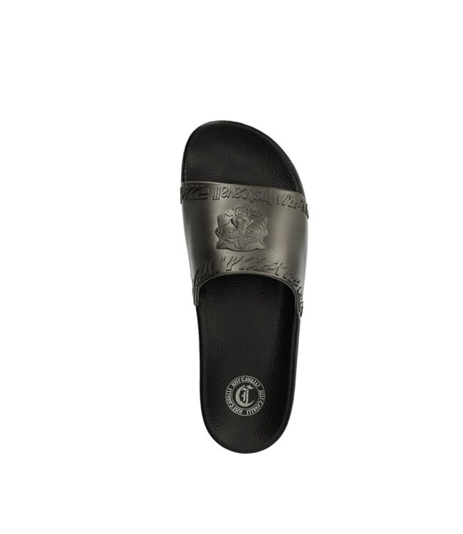 Just Cavalli Slide Tiger Logo-Black