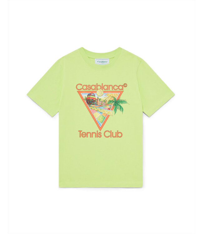 CASABLANCA Tee Afro Cubism Tennis Club-Pale Green