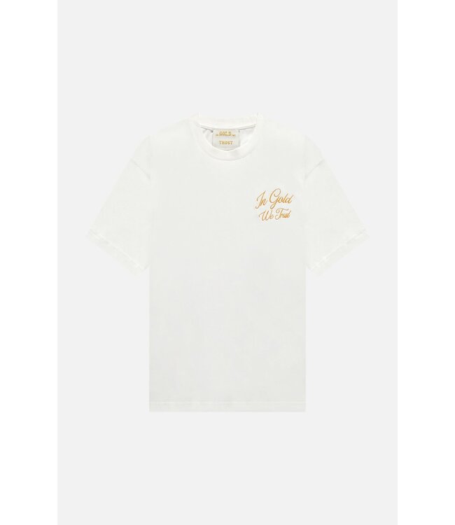In gold we trust Tee the Yacht-White