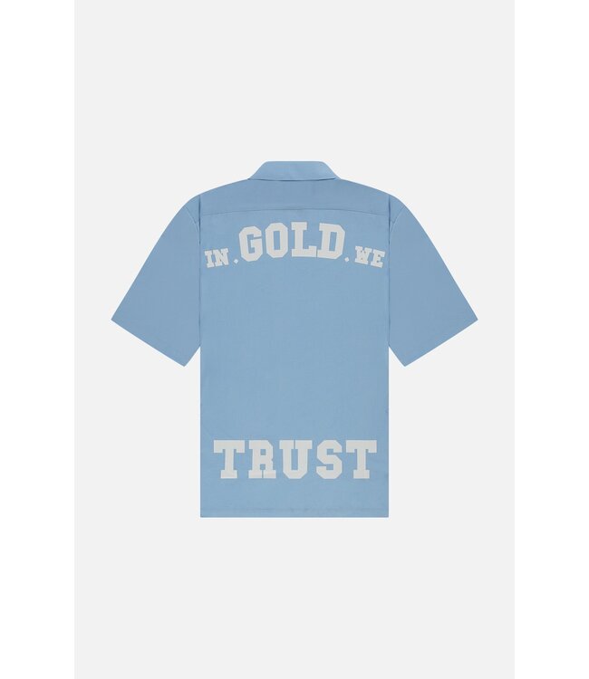 In gold we trust Shirt the Beach-Light blue