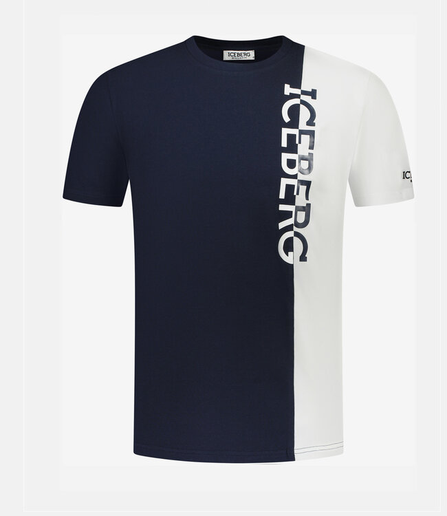 ICEBERG T-shirt Vertical Logo-Navy