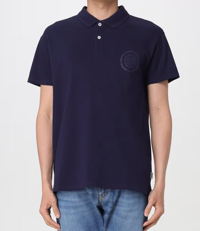 Aspesi Logo Polo Tone Tone-Navy