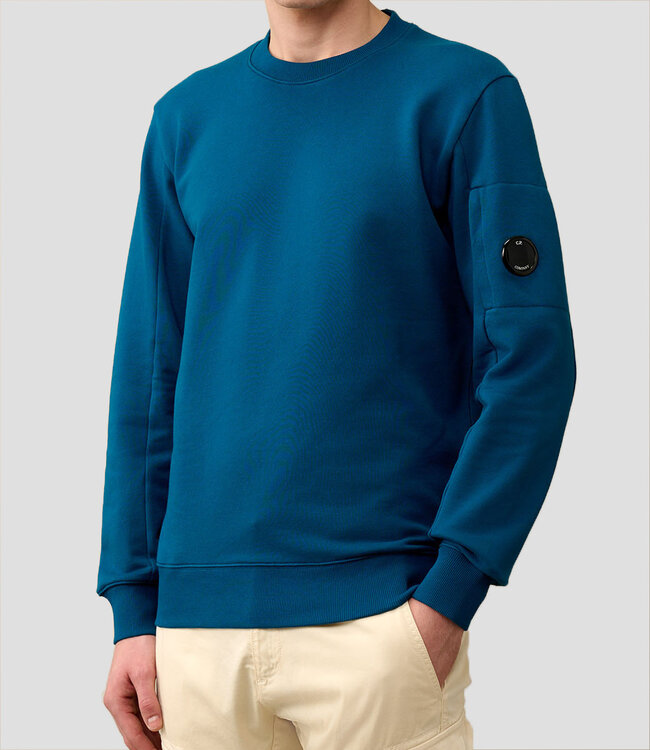 C.P Company Diagonal Raised Fleece Sweater-Ink Blue