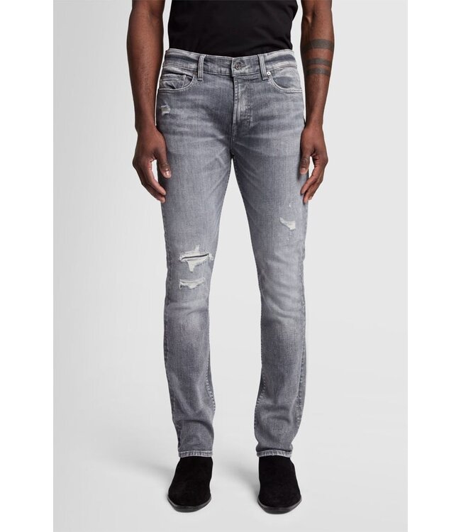 7 For All  Mankind Paxtyn Stretch Tek Printscreen-Grey