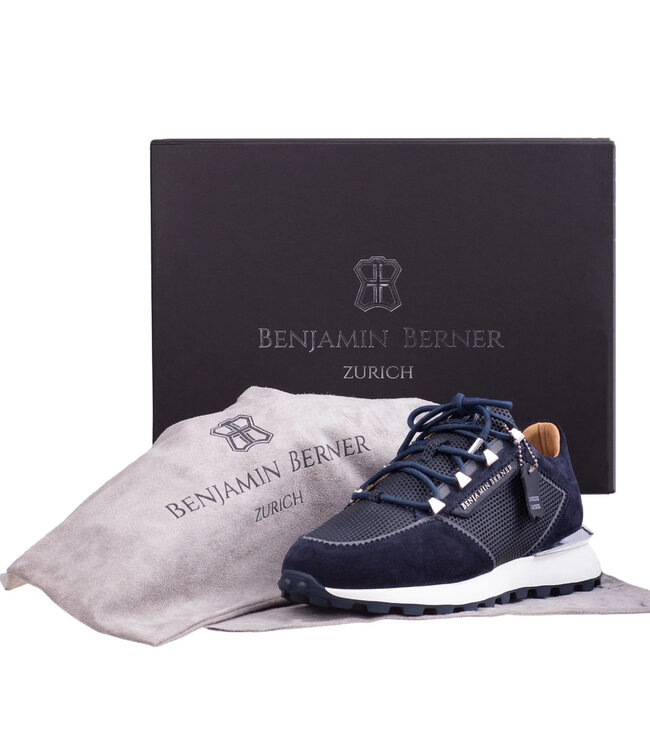 Benjamin Berner Sneaker Cosmo Octacon Embossed-Blue