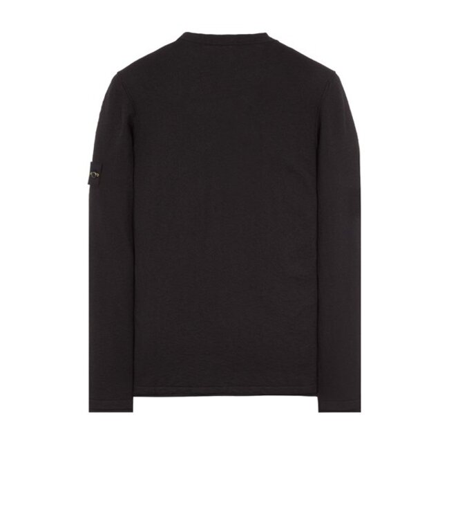 Stone Island Logo Crew neck Knit-Black