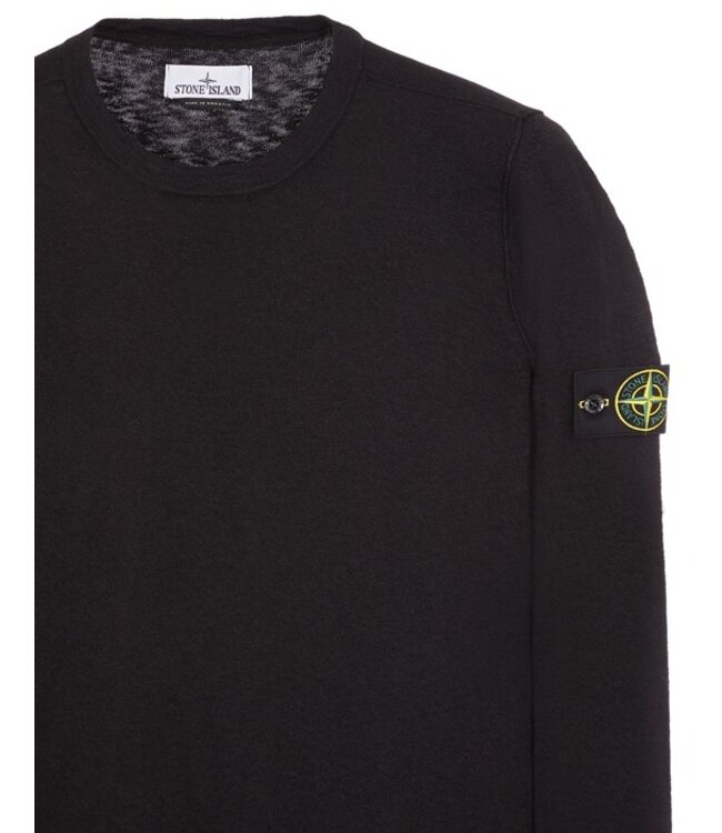 Stone Island Logo Crew neck Knit-Black