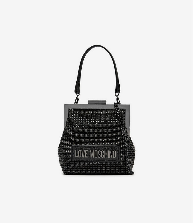 Love moschino Mini strass bag- Black