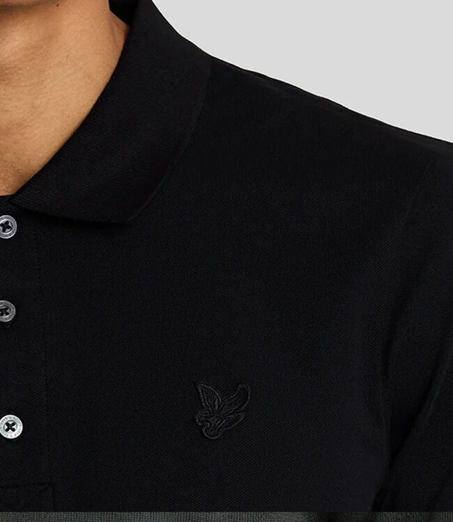 Lyle & Scott Tonal Eagle Polo-Black