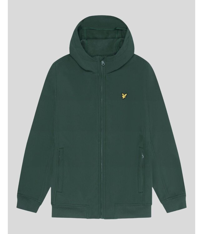Lyle & Scott Fleece Back Softshell Jacket-Argyle Teal