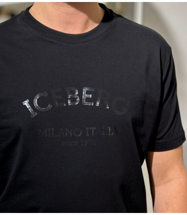 ICEBERG Tee Iceberg Milano Logo-Black