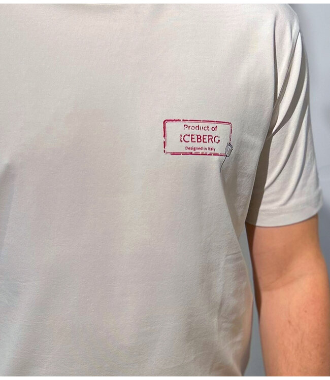 ICEBERG Tee Red Chest Logo-Dust