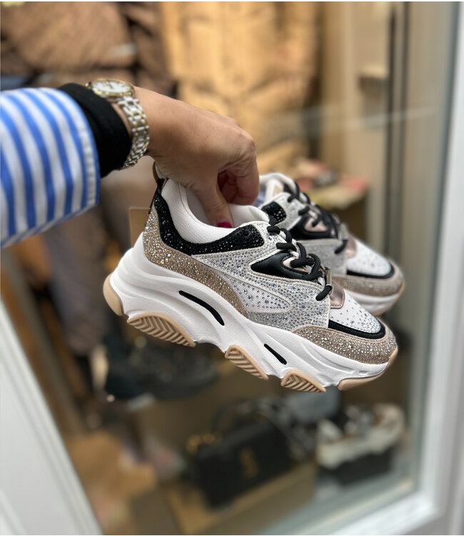 Steve Madden Privy Sneaker-Irish black silver