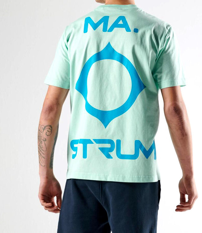 Ma.Strum Oversized Back print Tee-Iceberg