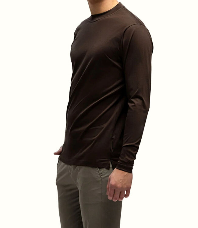 'TriaD'oro' Long Sleeve Tee -Brown