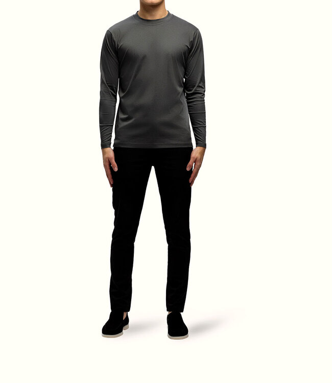 'TriaD'oro' Long Sleeve Tee -Dark Grey