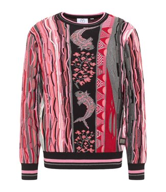 Carlo colucci Sweater Multi color-Black red