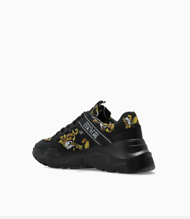 Versace Jeans couture Speedtrack printed Sneaker- Black gold