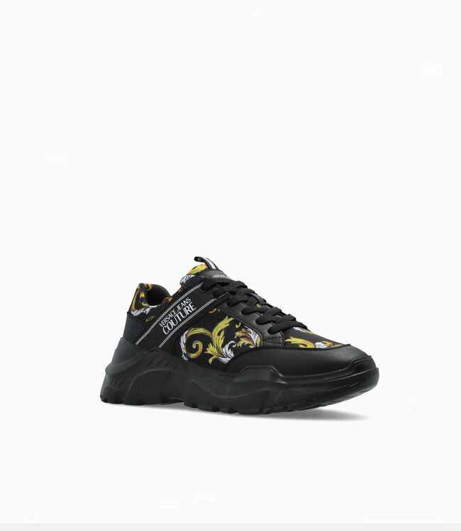 Versace Jeans couture Speedtrack printed Sneaker- Black gold